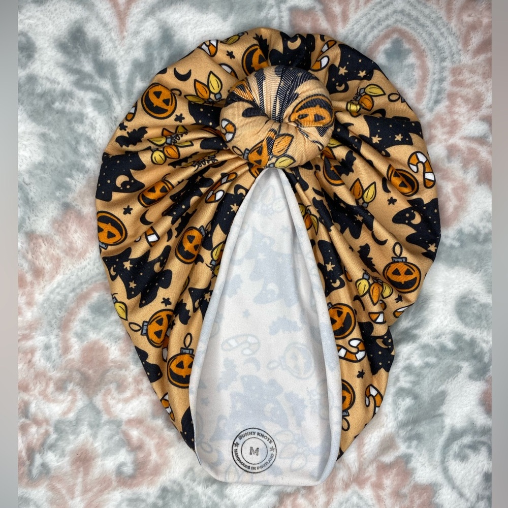 Kids Halloween Pumpkin Print Turban